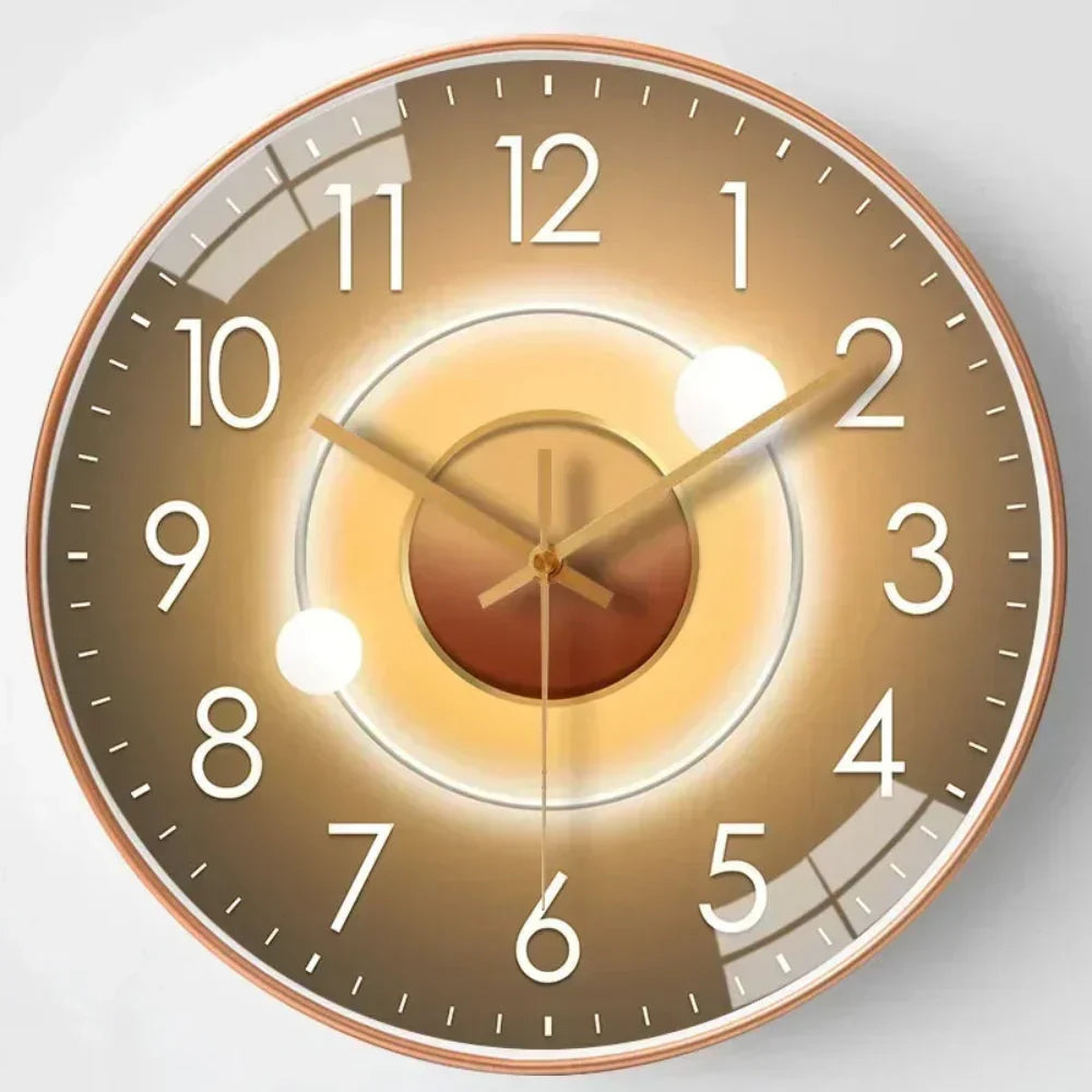 Quiete | Silent Minimalist Wall Clock, Modern Non Ticking Round Clock in Six Matte Finishes for Bedroom