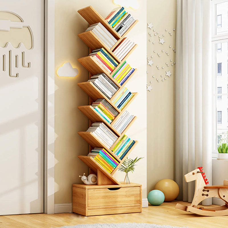 Scala | Narrow Tall Wood Bookshelf, 6 to 12 Tier Slim Bookcase Storage Shelf for Home Office and Living Room