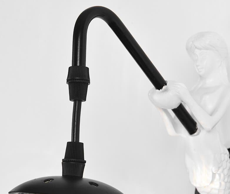 Sirena | Vintage Glass Orb Wall Sconce with Cast Relief Backplate, Black or Gold Wall Light for Hallway