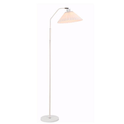 Plissa | Pleated Fabric Shade Floor Lamp, Modern Minimalist Standing Lamp for Living Room and Bedroom