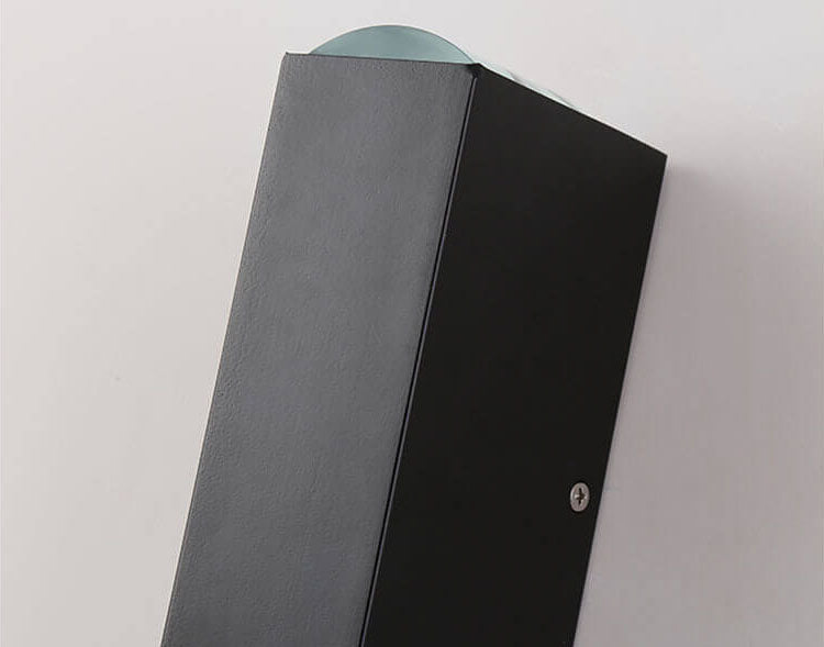 Fascio | Modern LED Up and Down Wall Light, Black Exterior Wall Sconce for Covered Patio, Porch and Entry
