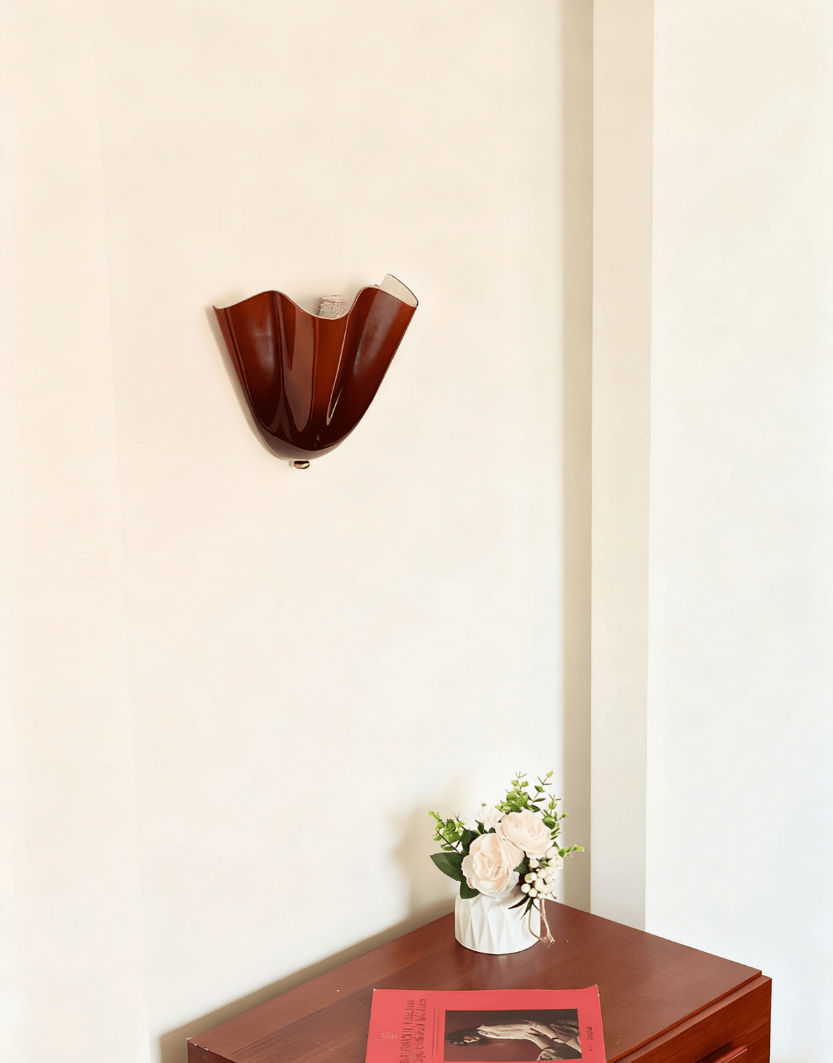 Scultura | Sculptural Wall Light, Modern Organic Art Wall Sconce in Beige, Green, Brown or Amber, Hardwired