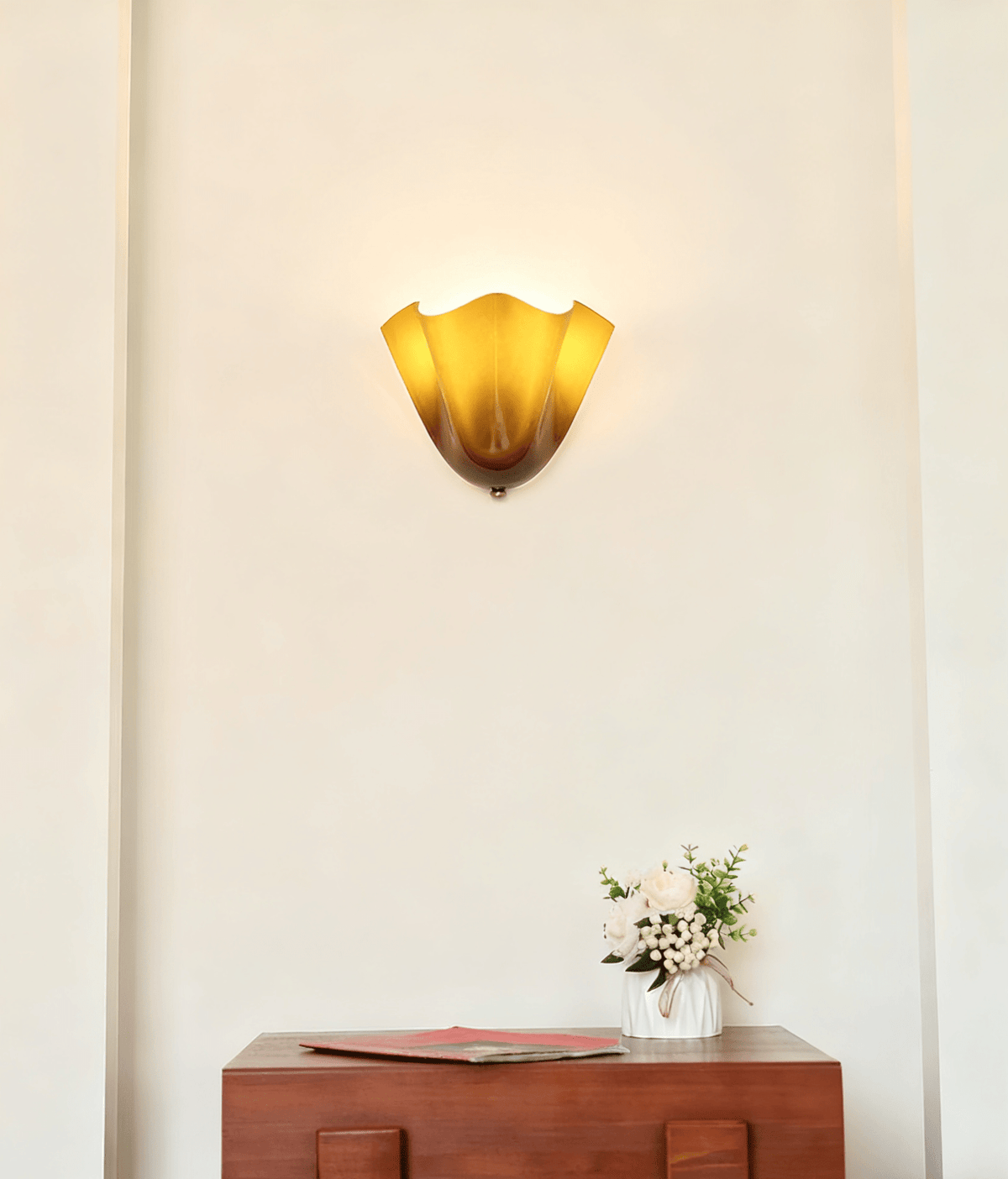 Scultura | Sculptural Wall Light, Modern Organic Art Wall Sconce in Beige, Green, Brown or Amber, Hardwired