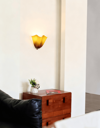 Scultura | Sculptural Wall Light, Modern Organic Art Wall Sconce in Beige, Green, Brown or Amber, Hardwired