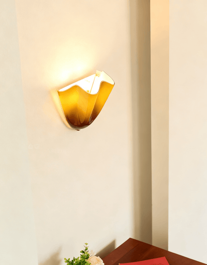 Scultura | Sculptural Wall Light, Modern Organic Art Wall Sconce in Beige, Green, Brown or Amber, Hardwired