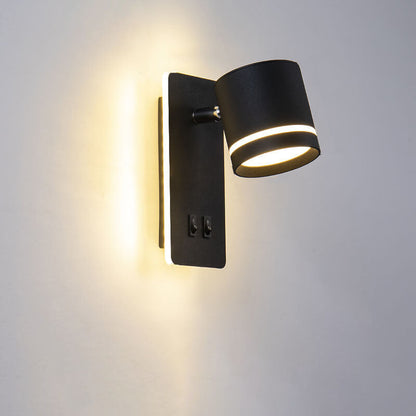 Faro | Rotating Square LED Reading Wall Sconce, Modern Spotlight Wall Light for Bedside and Living Room
