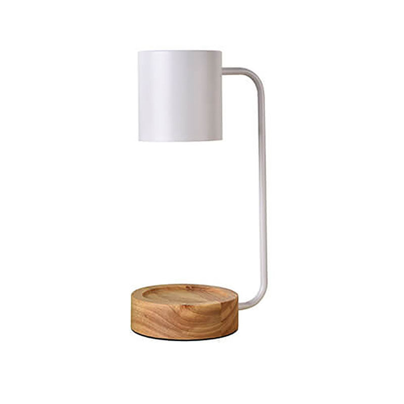 Cera | Melting Wax Sculptural Table Lamp, Dimmable Bedside Lamp with Timer, Modern Wood Accent Lamp