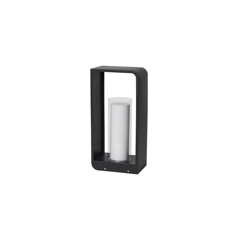 Quadra | Modern Square LED Bollard Light, Solar or Hardwired Outdoor Landscape Path Light for Patio
