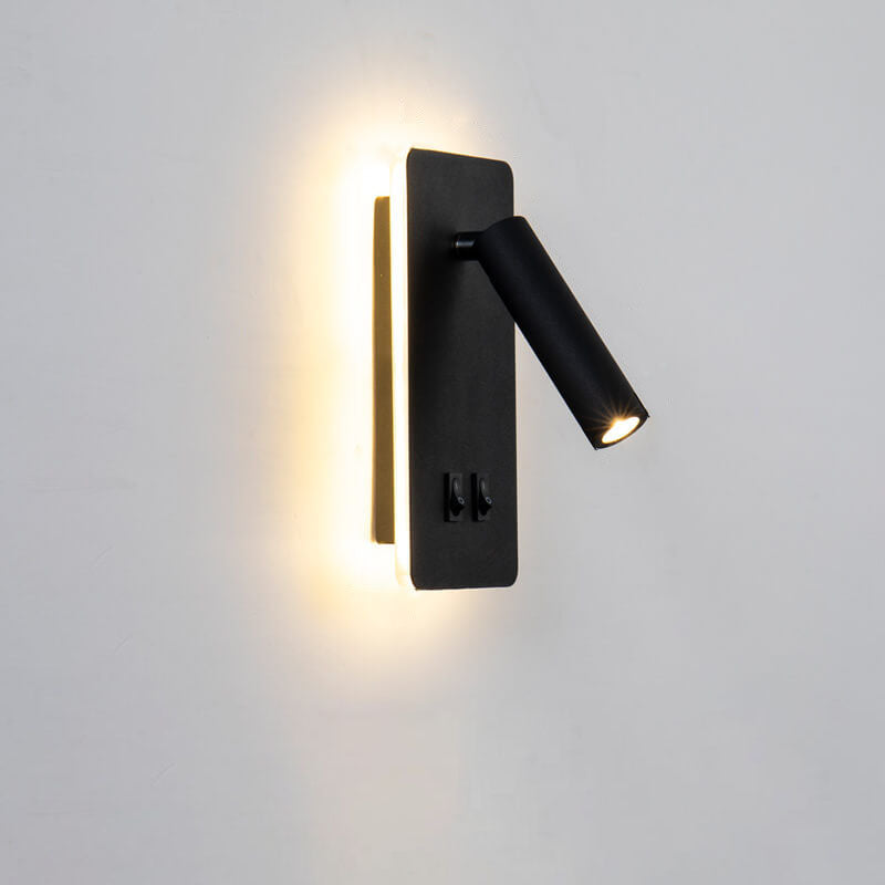 Faro | Rotating Square LED Reading Wall Sconce, Modern Spotlight Wall Light for Bedside and Living Room