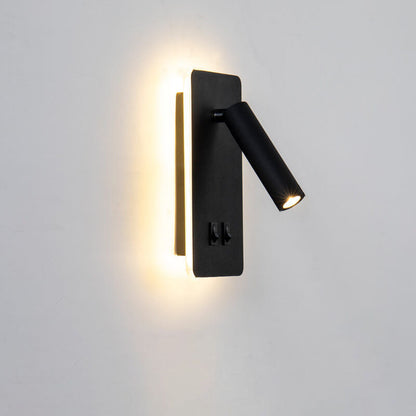 Faro | Rotating Square LED Reading Wall Sconce, Modern Spotlight Wall Light for Bedside and Living Room