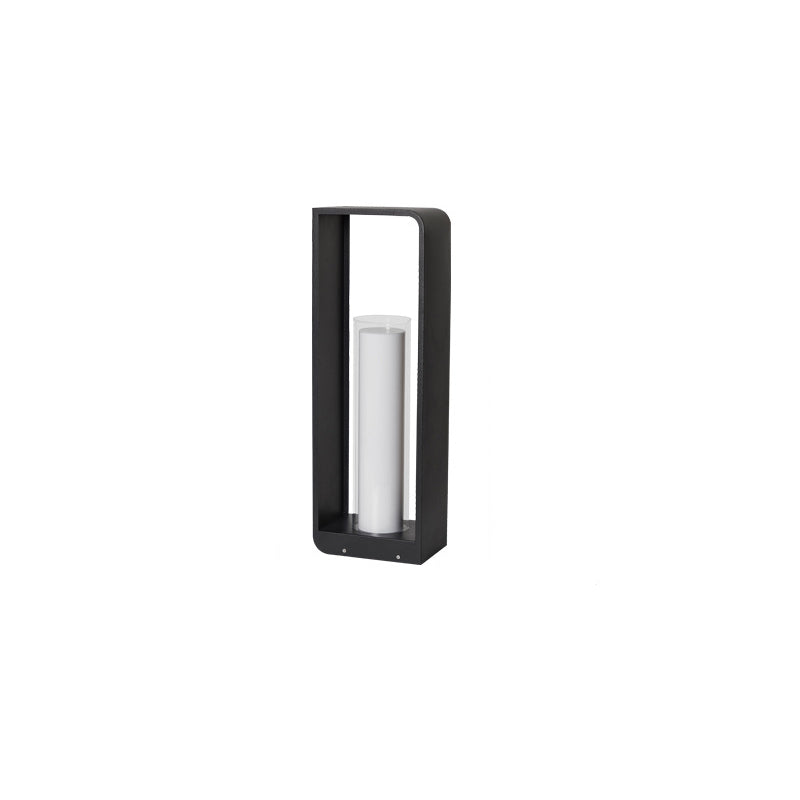 Quadra | Modern Square LED Bollard Light, Solar or Hardwired Outdoor Landscape Path Light for Patio