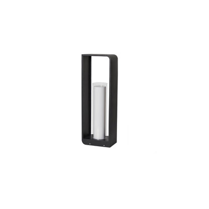 Quadra | Modern Square LED Bollard Light, Solar or Hardwired Outdoor Landscape Path Light for Patio