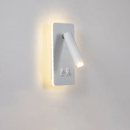 Faro | Rotating Square LED Reading Wall Sconce, Modern Spotlight Wall Light for Bedside and Living Room