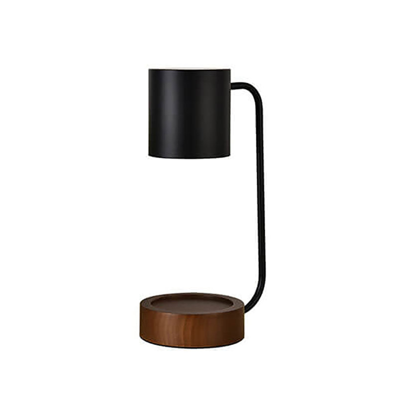 Cera | Melting Wax Sculptural Table Lamp, Dimmable Bedside Lamp with Timer, Modern Wood Accent Lamp