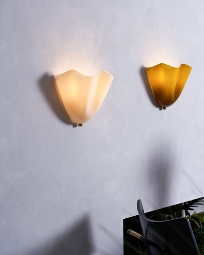 Scultura | Sculptural Wall Light, Modern Organic Art Wall Sconce in Beige, Green, Brown or Amber, Hardwired