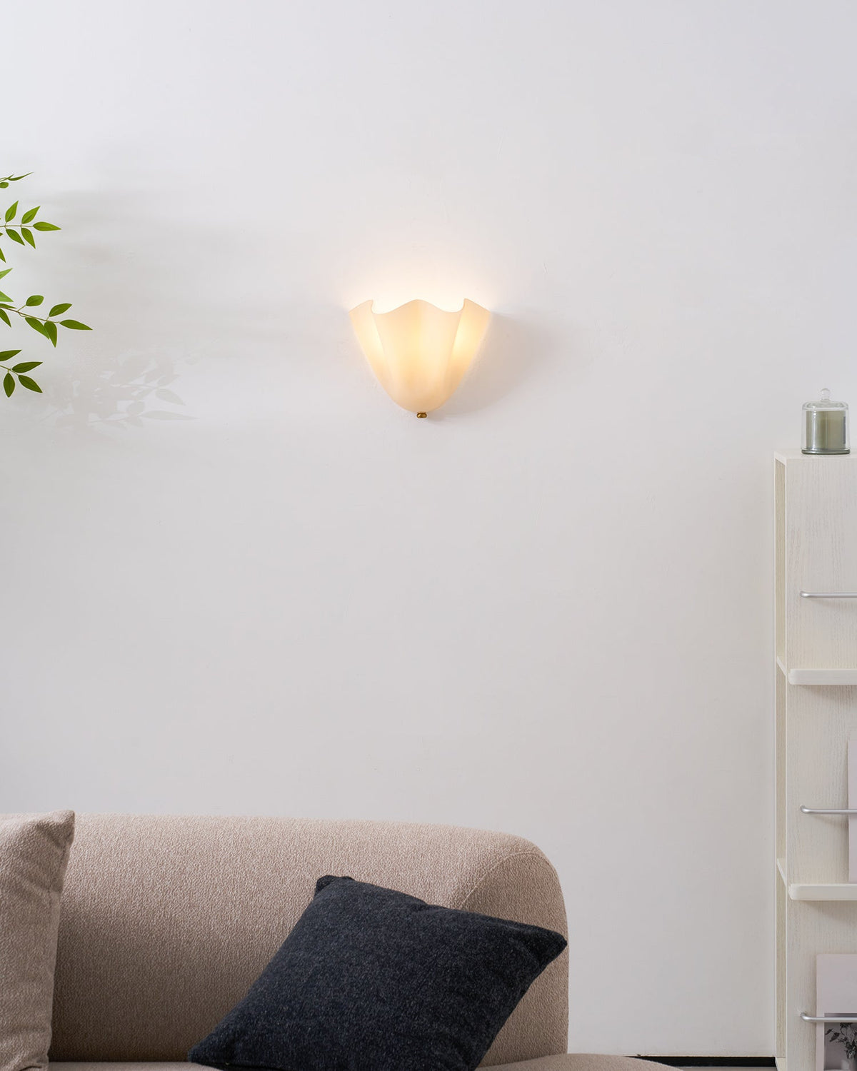 Scultura | Sculptural Wall Light, Modern Organic Art Wall Sconce in Beige, Green, Brown or Amber, Hardwired