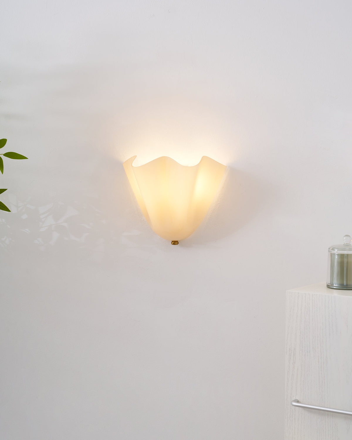 Scultura | Sculptural Wall Light, Modern Organic Art Wall Sconce in Beige, Green, Brown or Amber, Hardwired