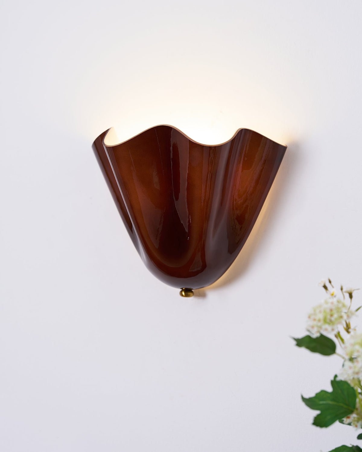 Scultura | Sculptural Wall Light, Modern Organic Art Wall Sconce in Beige, Green, Brown or Amber, Hardwired