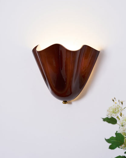 Scultura | Sculptural Wall Light, Modern Organic Art Wall Sconce in Beige, Green, Brown or Amber, Hardwired