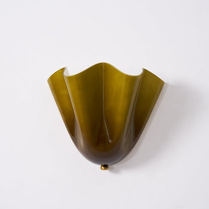Scultura | Sculptural Wall Light, Modern Organic Art Wall Sconce in Beige, Green, Brown or Amber, Hardwired