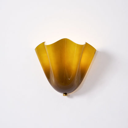 Scultura | Sculptural Wall Light, Modern Organic Art Wall Sconce in Beige, Green, Brown or Amber, Hardwired