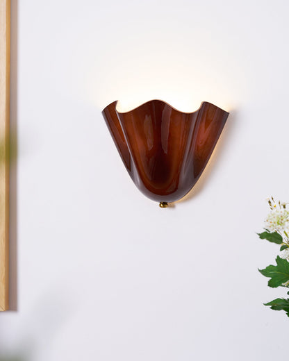 Scultura | Sculptural Wall Light, Modern Organic Art Wall Sconce in Beige, Green, Brown or Amber, Hardwired