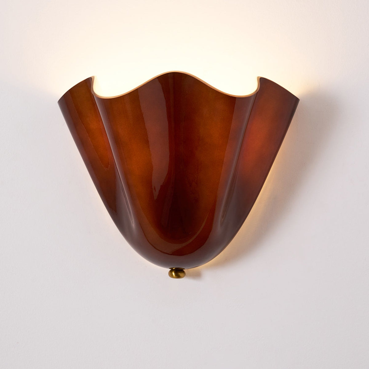 Scultura | Sculptural Wall Light, Modern Organic Art Wall Sconce in Beige, Green, Brown or Amber, Hardwired