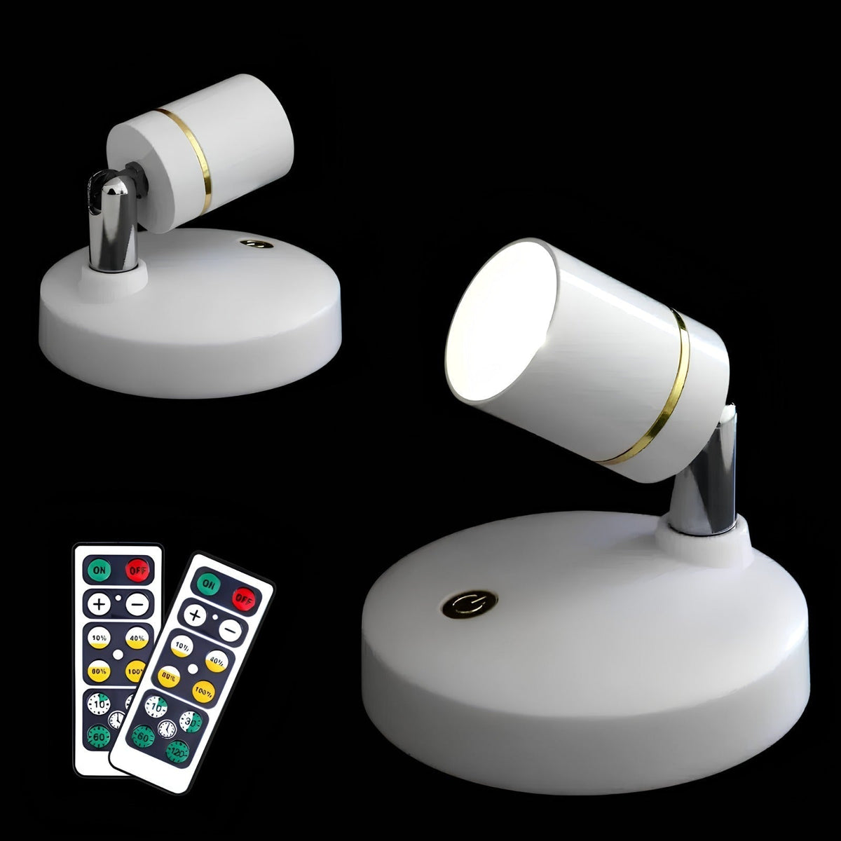 Fuoco | Wireless Battery Wall Spotlight with Remote, Adjustable Picture Light and Accent Light, No Wiring