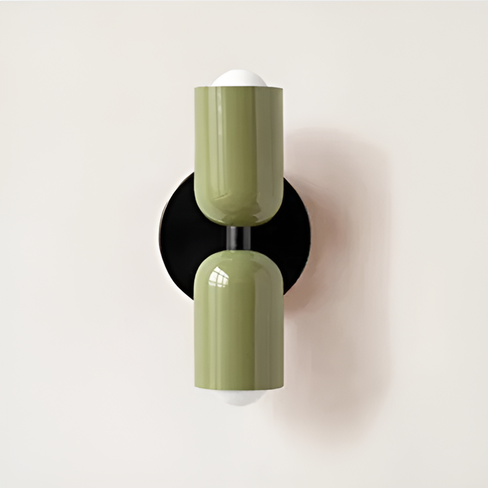 Duetto | Two Tone Up and Down Wall Lamp, Colorful Dual Glow Wall Sconce in Ten Color Combos, Hardwired