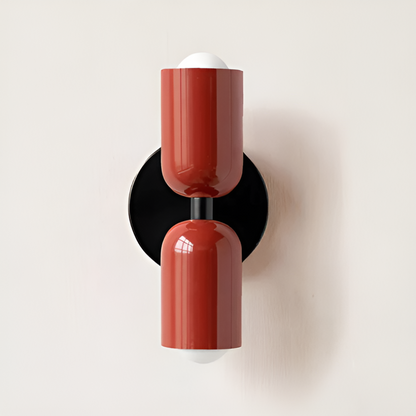 Duetto | Two Tone Up and Down Wall Lamp, Colorful Dual Glow Wall Sconce in Ten Color Combos, Hardwired
