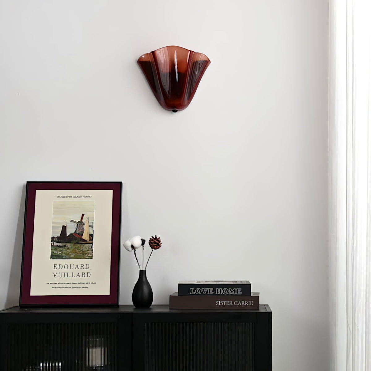 Scultura | Sculptural Wall Light, Modern Organic Art Wall Sconce in Beige, Green, Brown or Amber, Hardwired