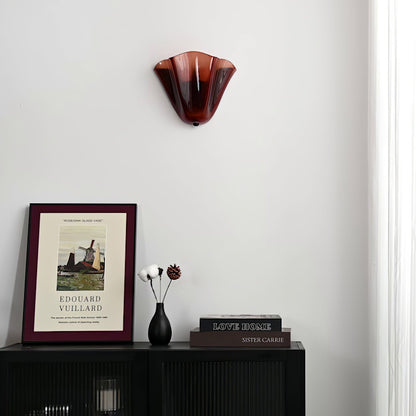 Scultura | Sculptural Wall Light, Modern Organic Art Wall Sconce in Beige, Green, Brown or Amber, Hardwired