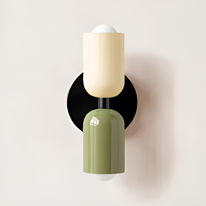 Duetto | Two Tone Up and Down Wall Lamp, Colorful Dual Glow Wall Sconce in Ten Color Combos, Hardwired