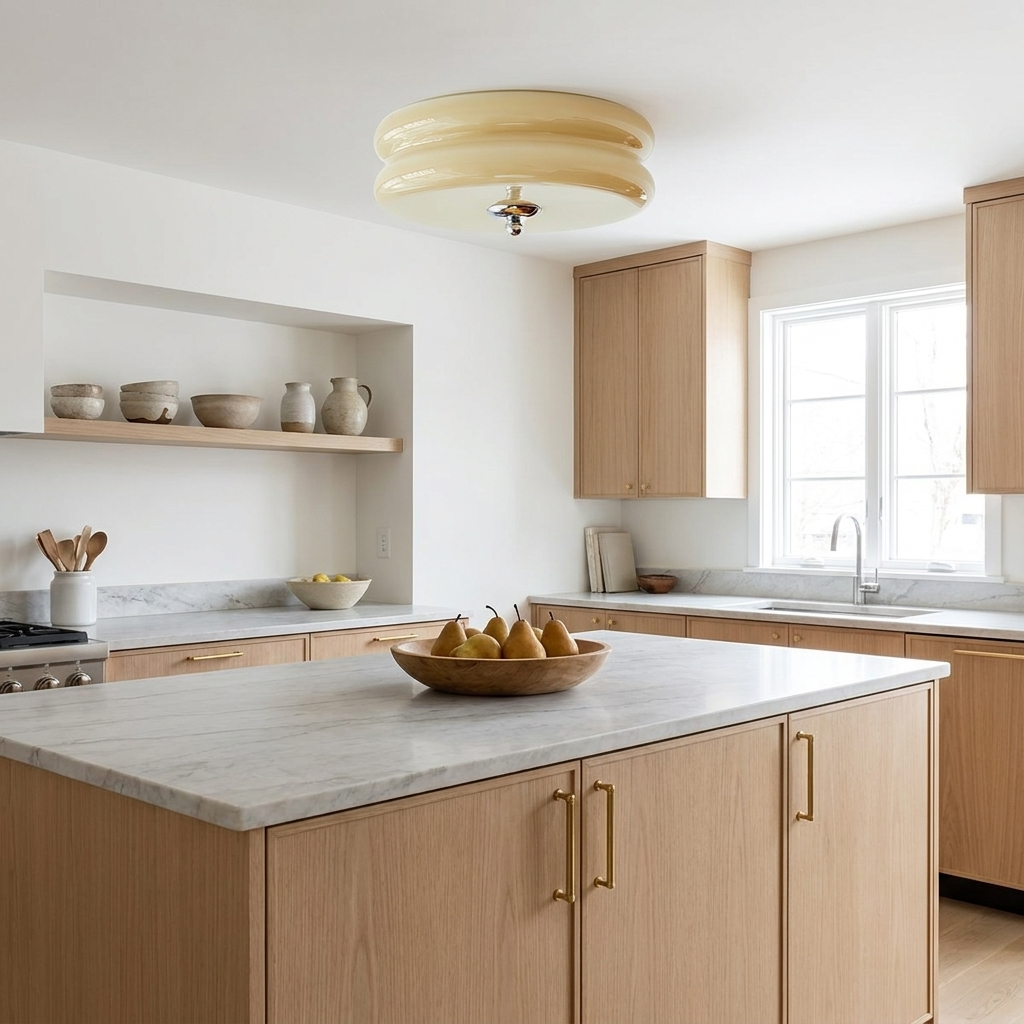 Delano ceiling light above a kitchen island