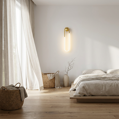 Rovan wall lamp in a guest room