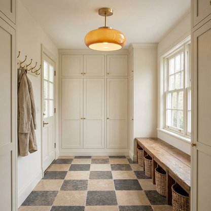 Marlowe semi flush mount in a mudroom