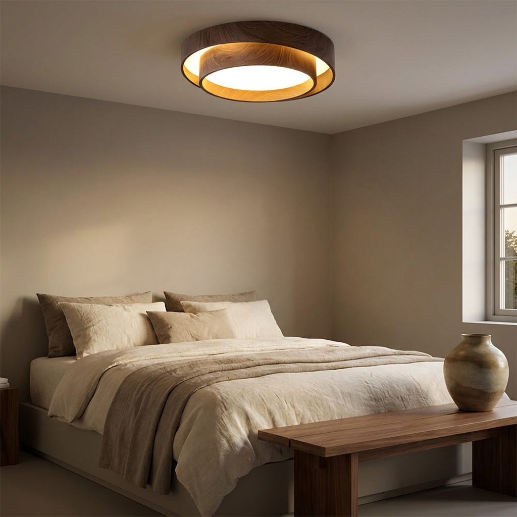 Sereno ceiling lamp in a bedroom