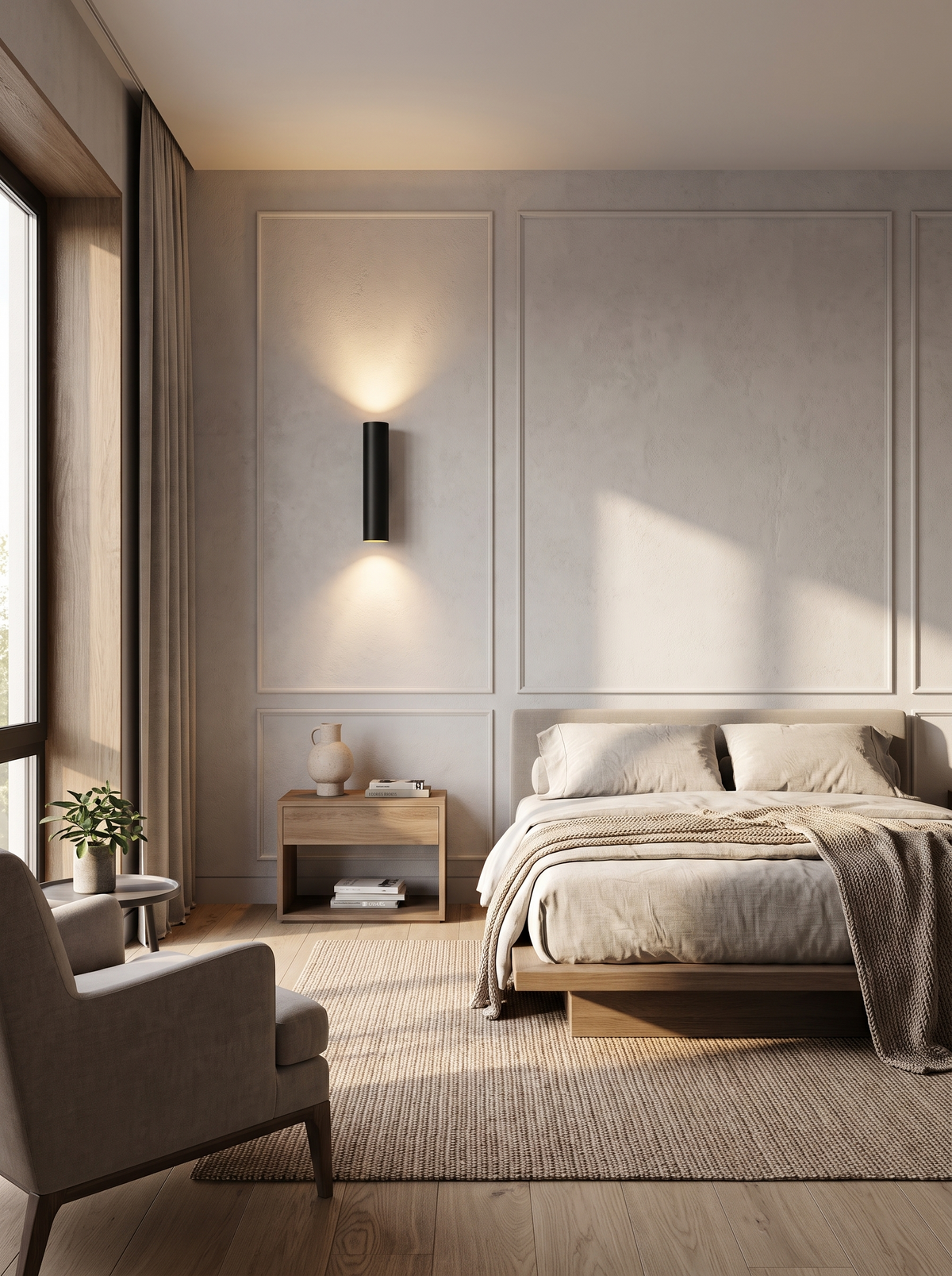 Modern Minimalist Round Aluminum Cylindrical 2-Light Wall Sconce Lamp For Bedroom image with text 3