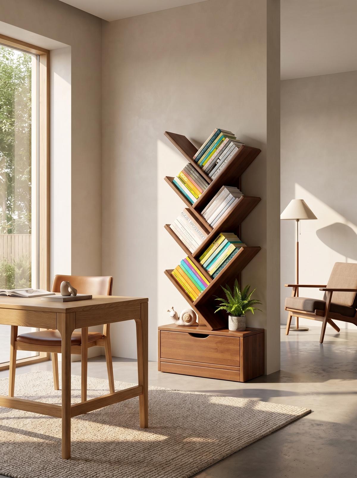 Contemporary Creative Rectangular Eco-Friendly Board 6/8/10/12 Tier Bookshelves For Home Office image with text 3