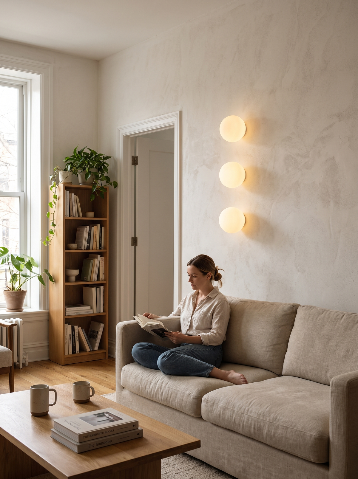 Modern Minimalist Orb Glass 1-Light Wall Sconce Lamp For Living Room image with text 2