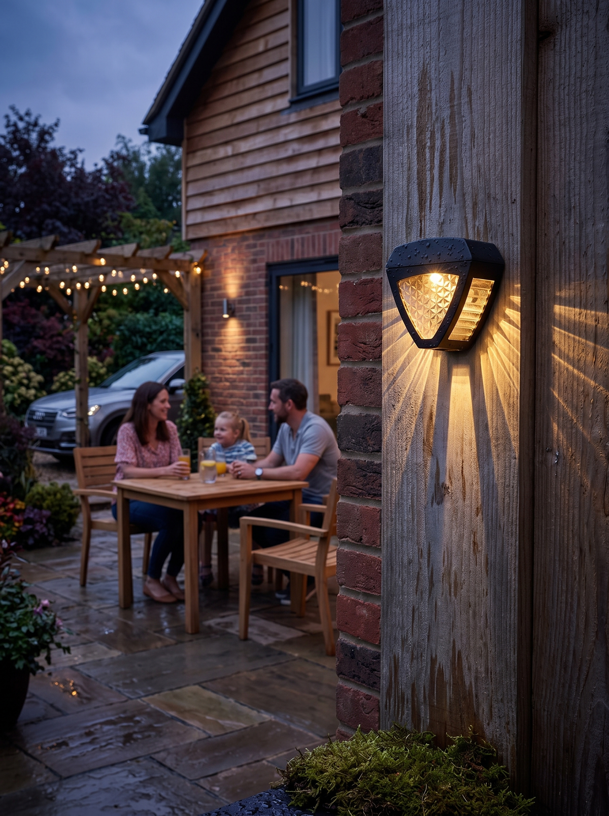 Elegant Solar Wall Lamp for Patio and Driveway image 2