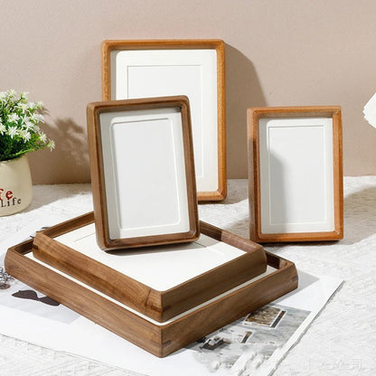 Ricordo | Natural Wood Picture Frame with Rounded Corners, Walnut or Sandalwood Photo Frame in Five Sizes