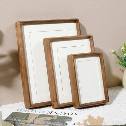 Ricordo | Natural Wood Picture Frame with Rounded Corners, Walnut or Sandalwood Photo Frame in Five Sizes