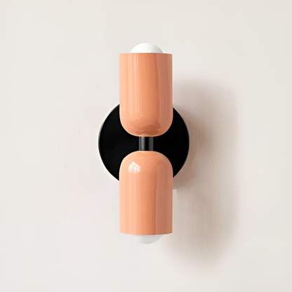 Duetto | Two Tone Up and Down Wall Lamp, Colorful Dual Glow Wall Sconce in Ten Color Combos, Hardwired