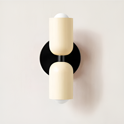 Duetto | Two Tone Up and Down Wall Lamp, Colorful Dual Glow Wall Sconce in Ten Color Combos, Hardwired